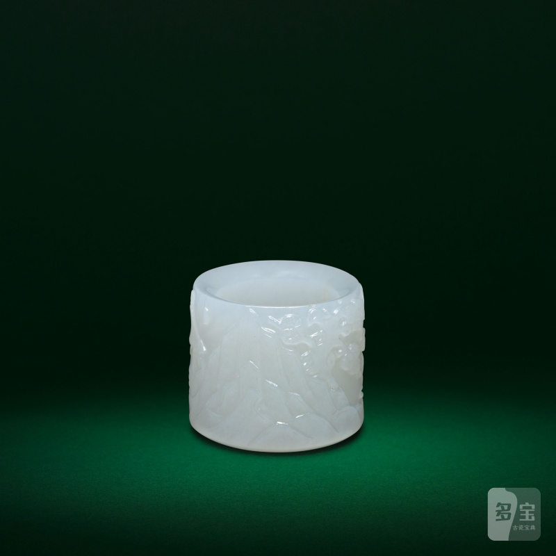 十九世紀 白玉扳指 | A WHITE JADE ARCHER'S RING - 图5